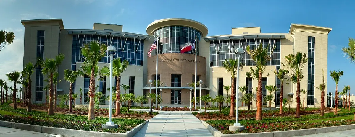 Galveston County, TX — Galveston County Justice Center. Constructed in 2006, the Justice Center houses Galveston County's County and State Judicial Courts.