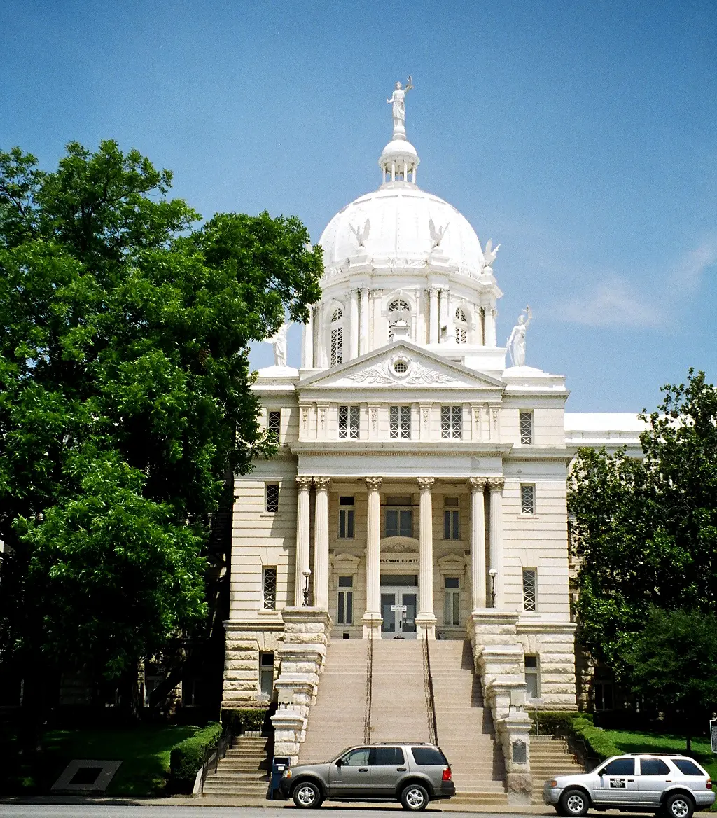 McLennan County, TX — The Beaux Arts style McLennan County, Texas courthouse in Waco, Texas, United States, designed by J. Riely Gordon, was finished in 1902. The courthouse was designated a Recorded Texas Historic Landmar